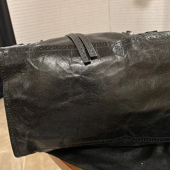 BALENCIAGA RIVACITY Black Paper
Leather two way handbag Rare Vintage EUC - Picture 5 of 16